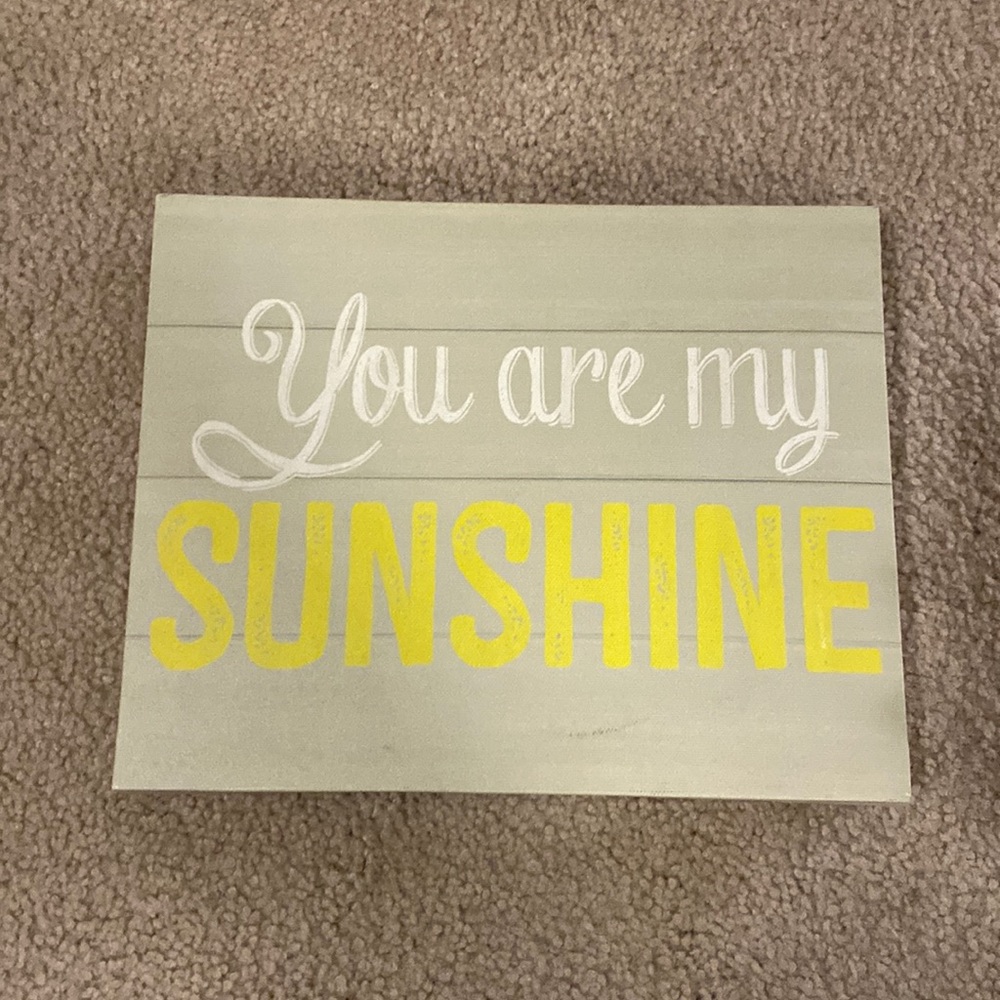 You are my sunshine sign
